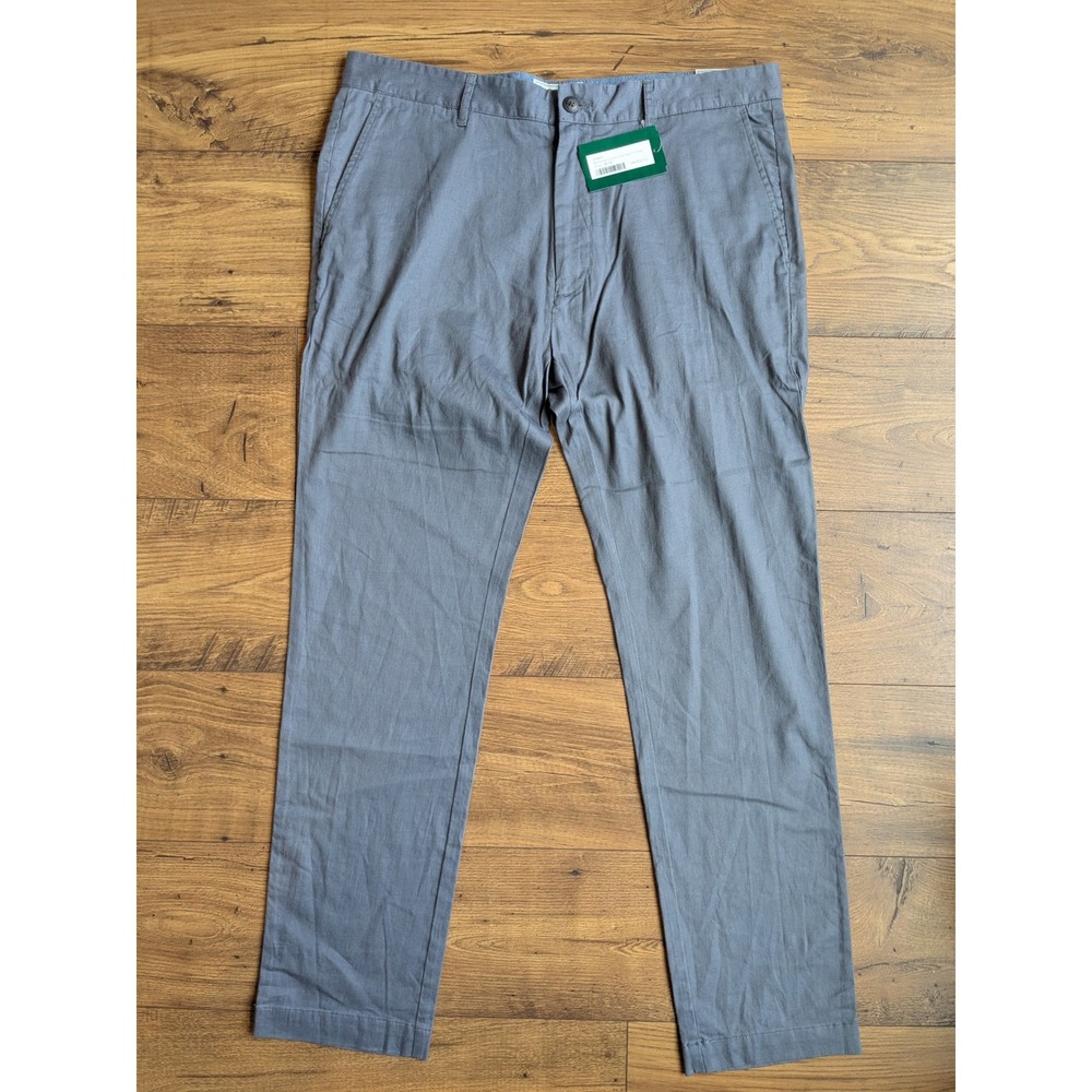 Grayers Bermuda Mens Cotton‎ Linen Slim Fit Pants Grey 36x32 New